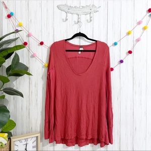 Free People We The Free Malibu Long Sleeve Thermal Top LARGE